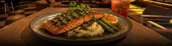 <p>SALMON AND CHIMCHURRI</p>